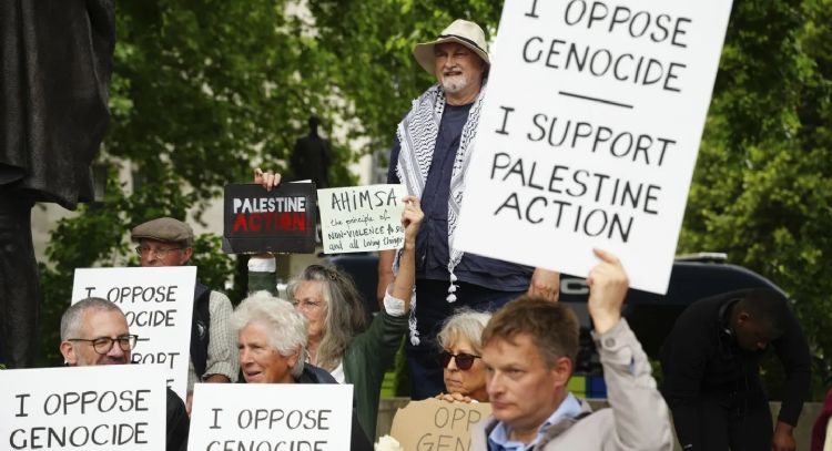 Más de 70 detenidos en protestas en Reino Unido en apoyo al grupo prohibido Palestine Action