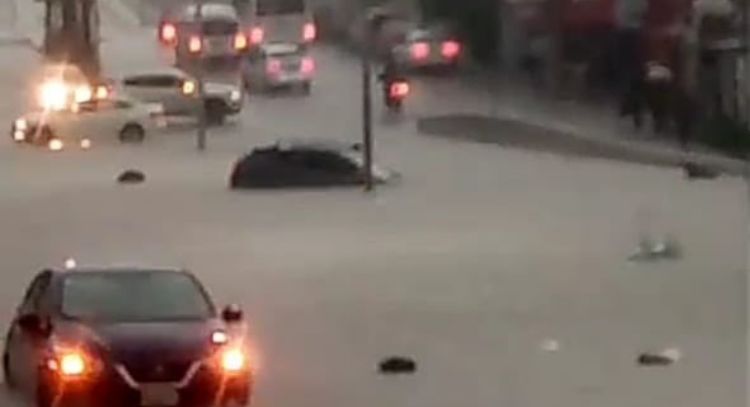 Lluvia en Puebla provoca inundaciones, caídas de bardas y árboles (Videos)