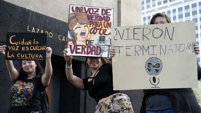 Artistas y productores protestan en CDMX contra el uso de la Inteligencia Artificial