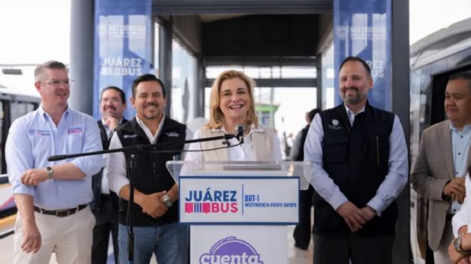 Gobernadora de Chihuahua pone en marcha 9 estaciones más del BRT-1 en Ciudad Juárez