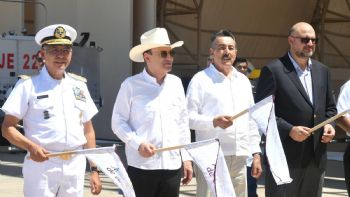Gobernador Durazo y Semar arrancan obras de modernización de aeropuertos de Ciudad Obregón y Guaymas