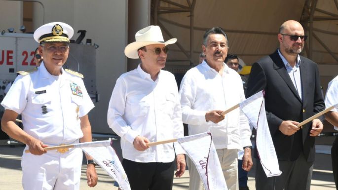 Gobernador Durazo y Semar arrancan obras de modernización de aeropuertos de Ciudad Obregón y Guaymas