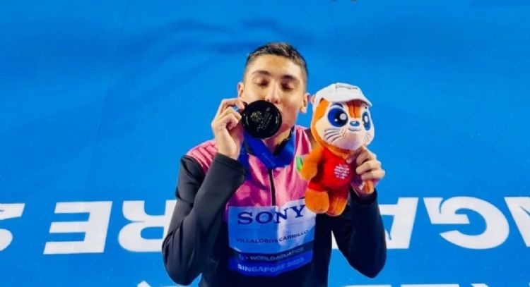 Diego Villalobos sube al podio con histórico bronce en Campeonato Mundial de Deportes Acuáticos