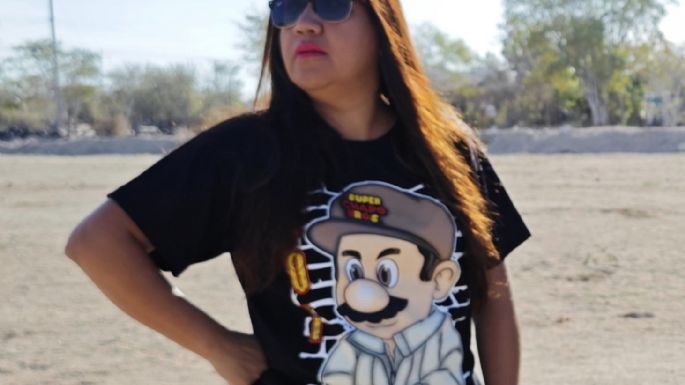 Regidora desata polémica por usar playera de “Super Chapo Bros”
