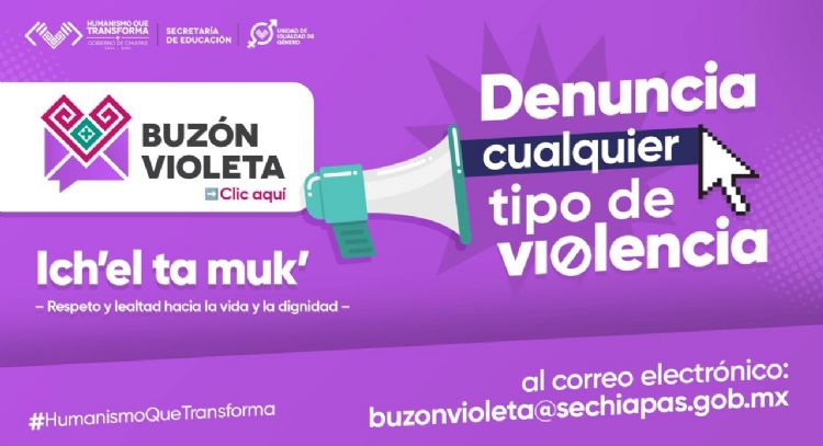 Autoridades de Chiapas colocarán “buzones violetas” en escuelas como herramienta contra el acoso