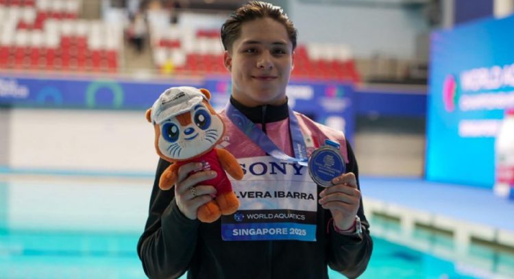 Osmar Olvera gana plata en trampolín de 1 metro del Campeonato Mundial de Deportes Acuáticos