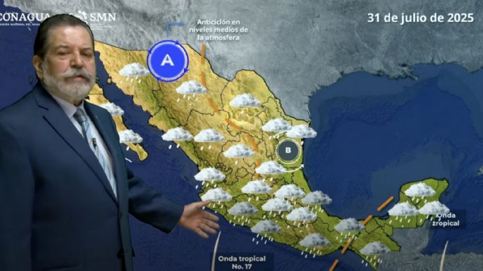 Arreciarán las lluvias este jueves en 19 entidades; llega la onda tropical 18