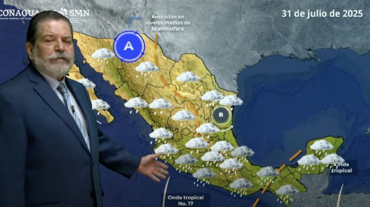 Arreciarán las lluvias este jueves en 19 entidades; llega la onda tropical 18