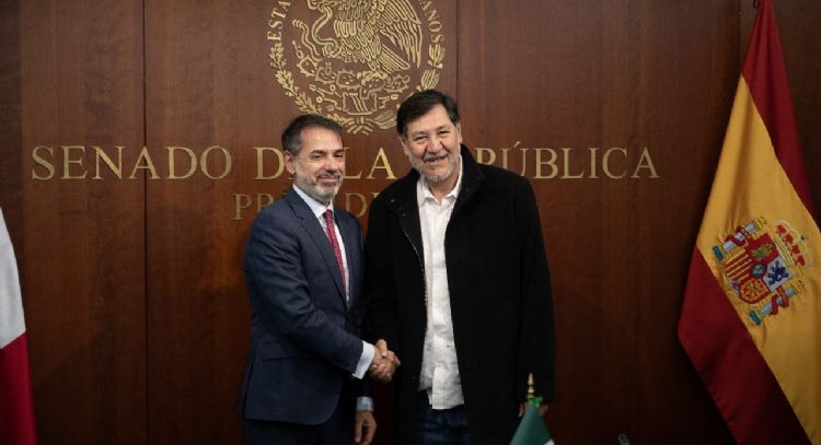 Fernández Noroña se reúne con el embajador de España y de China