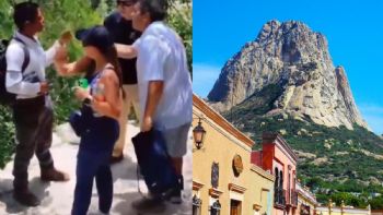 Turistas estadounidenses rayan la Peña de Bernal: 'Todos lo hacen', se justifican
