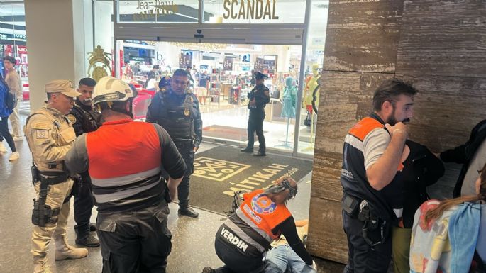 Se desploma elevador en la Plaza Mitikah de CDMX; dos lesionados
