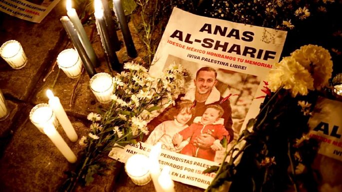 A pie del Ángel de la Independencia, honran a periodistas asesinados por Israel en Gaza
