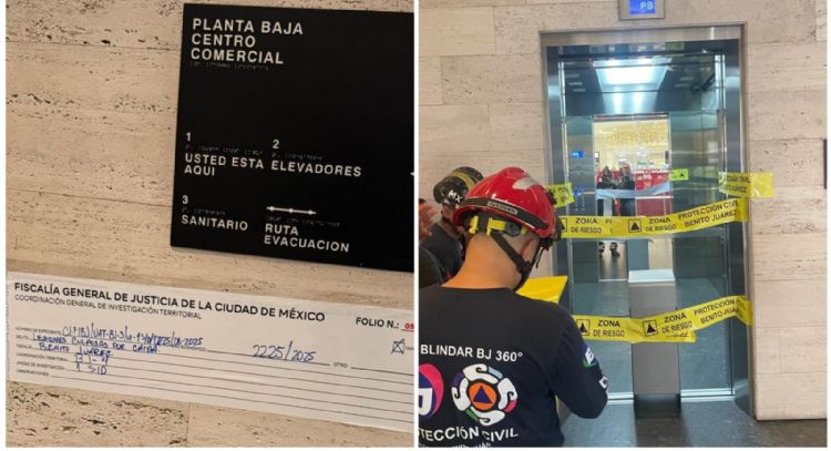 Suspenden actividades en Plaza Mítikah tras el desplome de un elevador