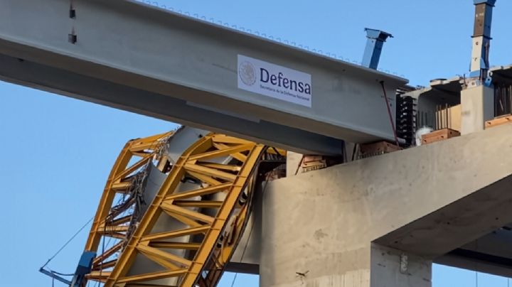 Colapsa grúa en la construcción del viaducto elevado en Tijuana (Video)