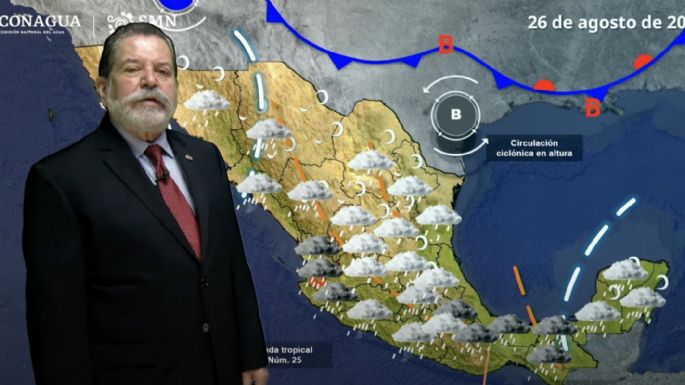 Lluvias muy fuertes e intensas con granizadas pegarán este martes a los siguientes estados