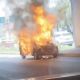 Se incendia vehículo en Periférico y Viaducto Tlalpan (Video)