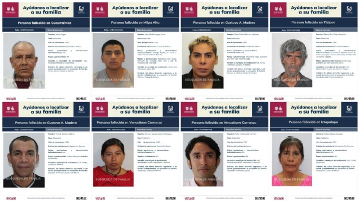 Publican fotoboletines de personas fallecidas no reclamadas en CDMX