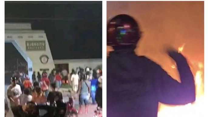 Queman garita de Sedena en Cozumel; acusan a militar de violar a niña que vendía chicharrones (Video)