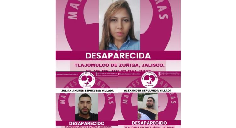Piden pruebas de vida de cinco colombianos desaparecidos en Jalisco ligados a préstamos "tipo gota"