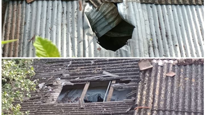 En Papantla, tres adultos y un menor resultaron heridos en un ataque con explosivos desde un dron