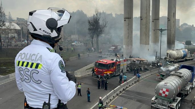 Explota pipa de gas en el puente La Concordia de Iztapalapa (Videos)