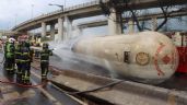 Foto ilustrativa de la nota titulada: Pipa de gas explotó tras volcar por circular a exceso de velocidad, asegura la Fiscalía de la CDMX