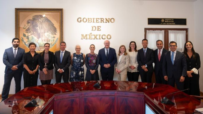 Sheinbaum recibe al presidente del BID, organismo criticado por AMLO