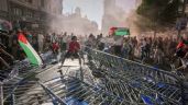 Foto ilustrativa de la nota titulada: Última etapa de la Vuelta ciclista a España es interrumpida por manifestantes propalestinos