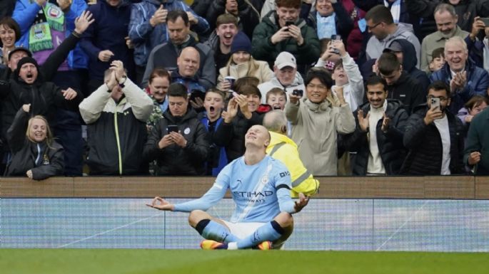 Manchester City golea 3-0 al United en la Premier League; Haaland anotó doblete