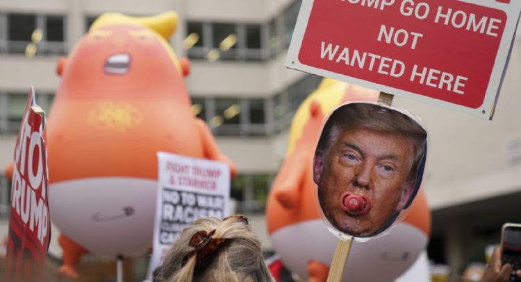 Segunda visita de Trump al Reino Unido genera protestas y arrestos