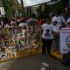 Acarreo, protestas y manotazos en el informe de Sheinbaum en Chilpancingo