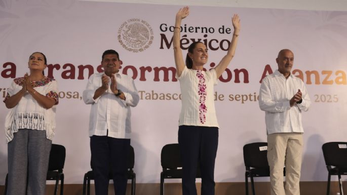 Se registran brotes de violencia y narcomanta durante gira de Sheinbaum por Tabasco