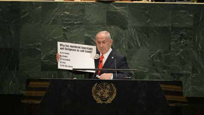 Netanyahu habla a los rehenes desde la Asamblea de la ONU: "Os traeremos de vuelta a casa"