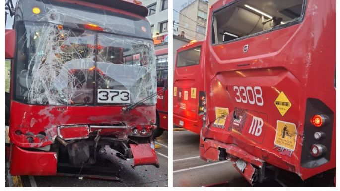 Chocan dos unidades de la Línea 2 del Metrobús; hay 12 heridos