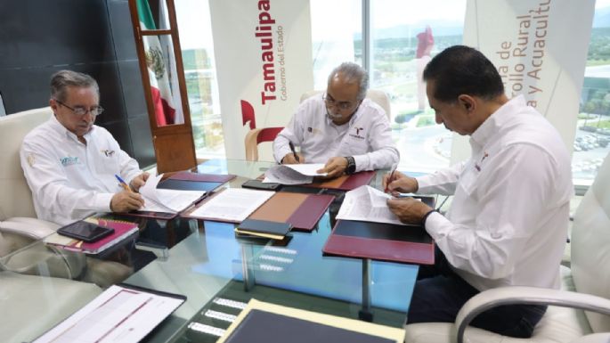 Firman convenio para impulsar el desarrollo del sector pesquero y acuícola en Tamaulipas