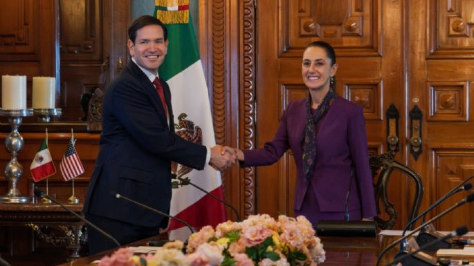 Sheinbaum se reúne con Marco Rubio en Palacio Nacional; abordan la seguridad fronteriza