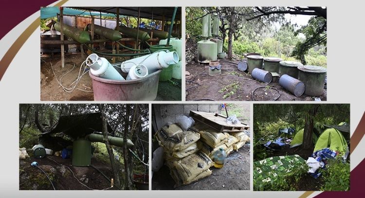 Hallan tercer narcolaboratorio en las montañas de Hidalgo