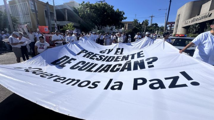 Marchan en Culiacán contra escalada de violencia en la entidad