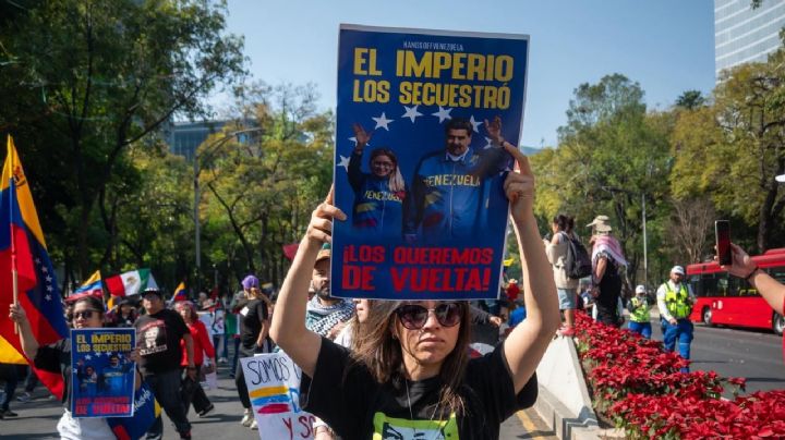 Marchan en CDMX para exigir liberación de Nicolás Maduro (Videos)