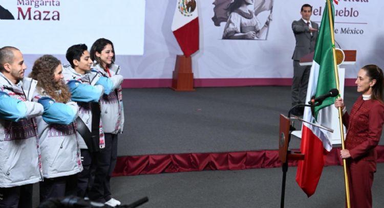 Sheinbaum abandera la selección mexicana que competirá en Milano-Cortina 2026 con escasos apoyos