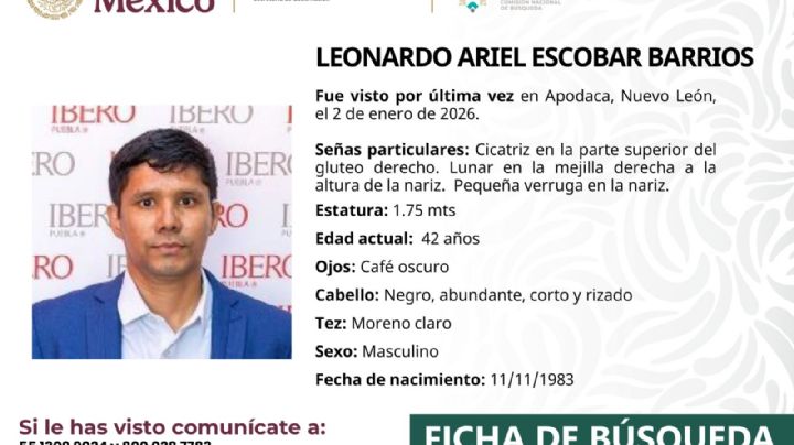 Reportan la desaparición en Nuevo León de un académico de la Ibero Puebla