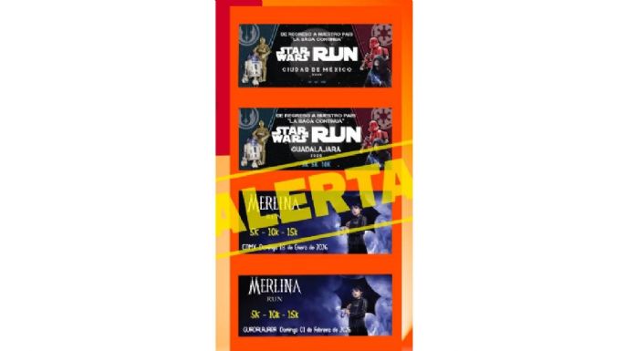 Profeco alerta por fraude en carreras falsas con temáticas de Star Wars y Merlina