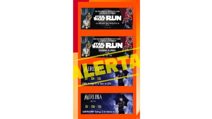 Profeco alerta por fraude en carreras falsas con temáticas de Star Wars y Merlina