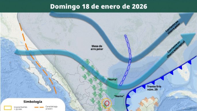 Masa de aire polar del nuevo frente frío 29 congelará el fin de semana a estas entidades