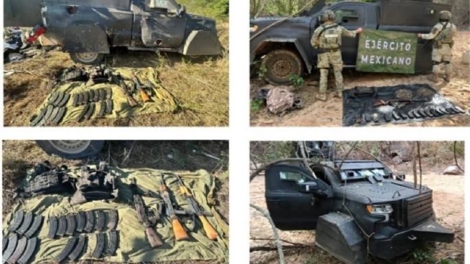 Choque armado en sierra sinaloense: cuatro civiles detenidos y dos vehículos “monstruo” asegurados