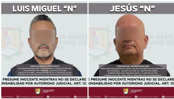 Notarios bajo proceso en Nayarit por falsificación de documentos: vinculan a uno y detienen a otro