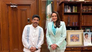 Gobernadora de Aguascalientes sostiene reunión con el ministro presidente Hugo Aguilar