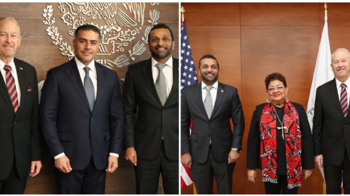 García Harfuch y Godoy se reúnen con director del FBI; se lleva "dos objetivos prioritarios"