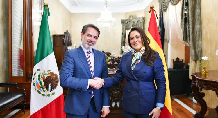 Gobernadora de Aguascalientes se reúne con embajador de España para impulsar proyectos