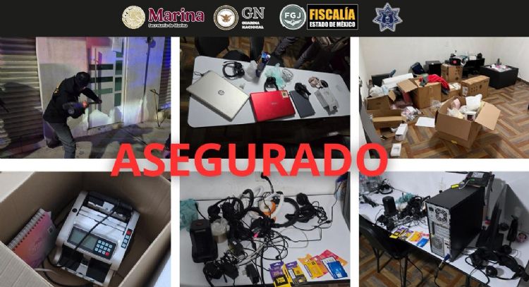 Aseguran call center clandestino en Ecatepec; lo relacionan a extorsiones y fraudes bancarios